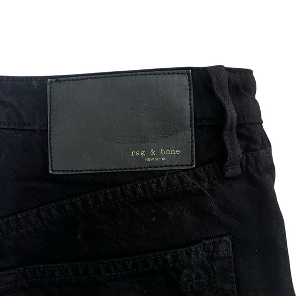 Rag & Bone Maya High Waist Ankle Slim Straight Leg Jeans Womens US 25 Black - Picture 7 of 8